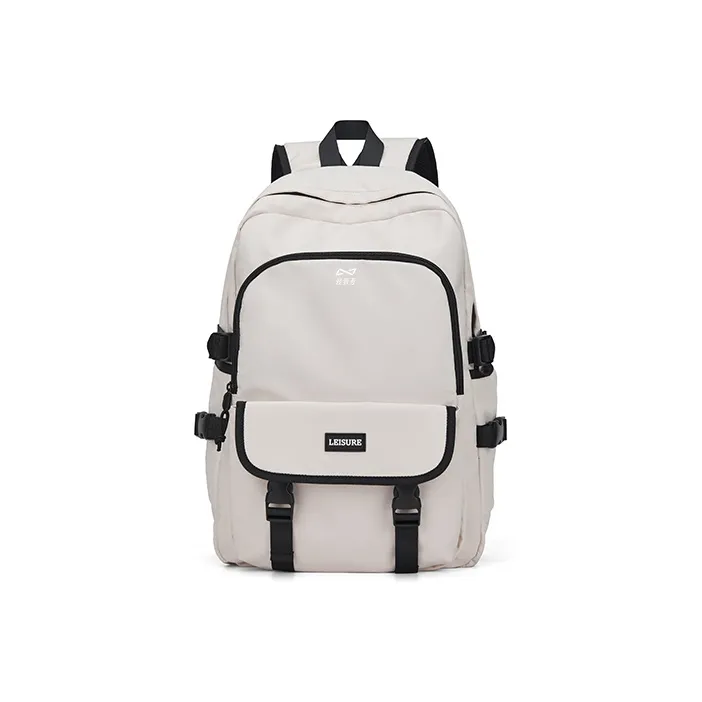 KEYSTREET Fabric Travel Bags Backpack Regular Unisex Ecru/Black/Light Green/Blue-0