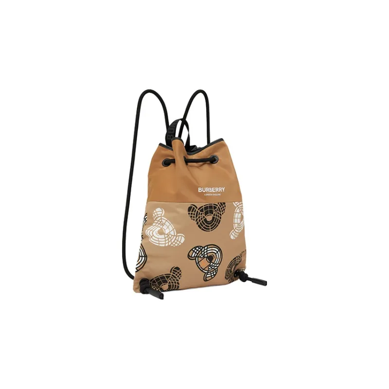 Burberry Leather Backpack Regular Kids' Beige-1