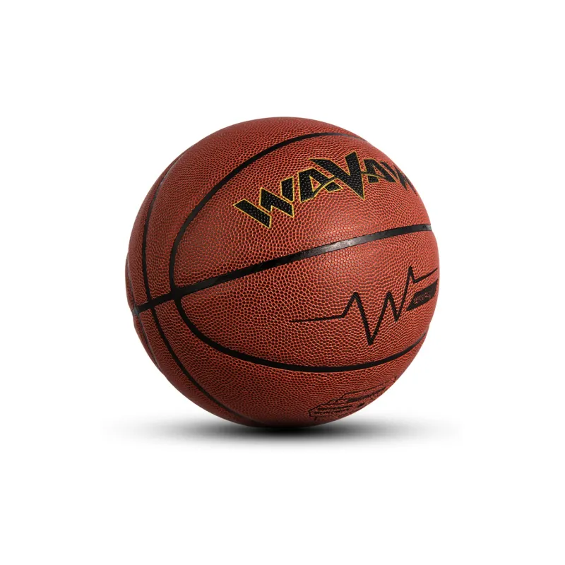 WAVAW PU Basketball Dark Brown Size 6/Size 7 Ball Training Unisex-1