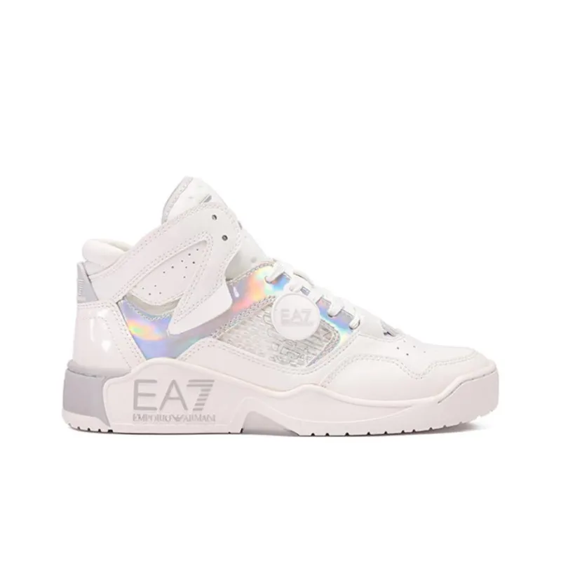 EMPORIO ARMANI EA7 Stylish Skateboarding Shoes Unisex White Red Black-1