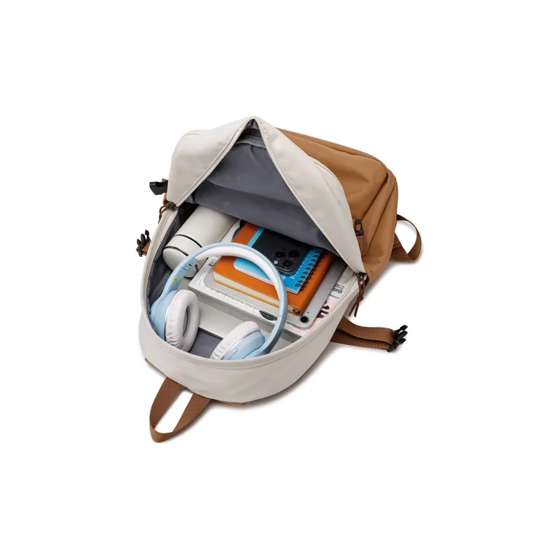 NOMK Nylon With Canvas Backpack Regular Unisex Multicolor-4