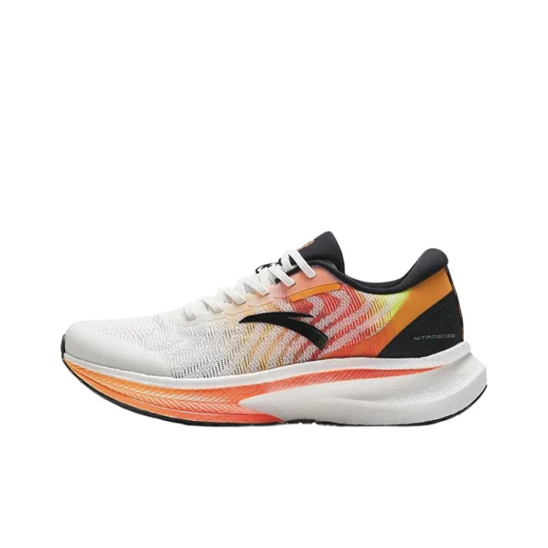 Anta Champion Series Cushioned Slip Resistant Low Top Running Shoes Men's White Orange-0