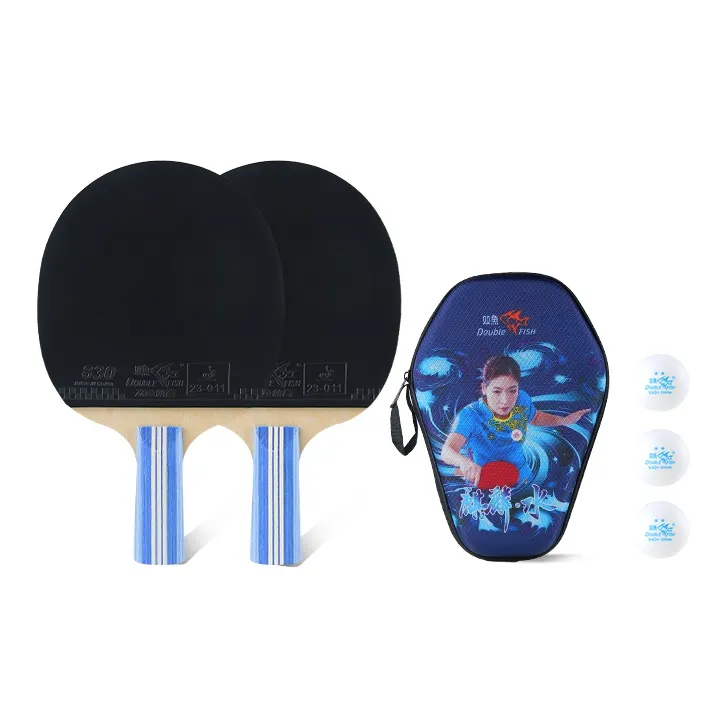 DOUBLEFISH Ping Pong Paddles Unisex All Wood Red-5