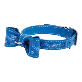 GOYARD OSCAR Goyardine Canvas With Clamecy Cow Leather Dog's Teeth Collar Bag Accessory Unisex Black/Brown
