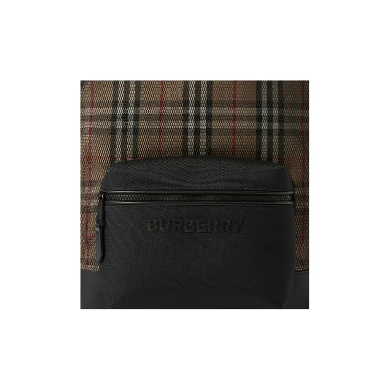 Burberry Cow Leather Backpack Regular Men's Archive Beige-4