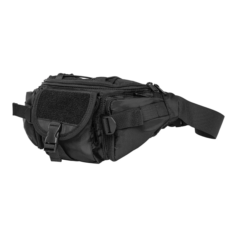 KONADCT Nylon Sling Bag, One Shoulder, Crossbody, Fanny Pack Small Size Unisex Black-1