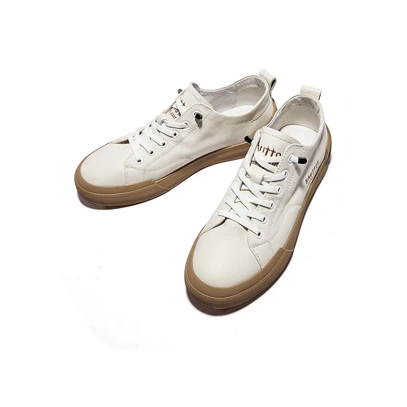 Hautton Jeans Stylish Skateboarding Shoes Men's White-2
