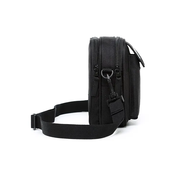 QING QI ZHE Polyamide Small Square Bag Cell Phone Pouch Shoulder Bag Crossbody Bag Regular Unisex Black-2