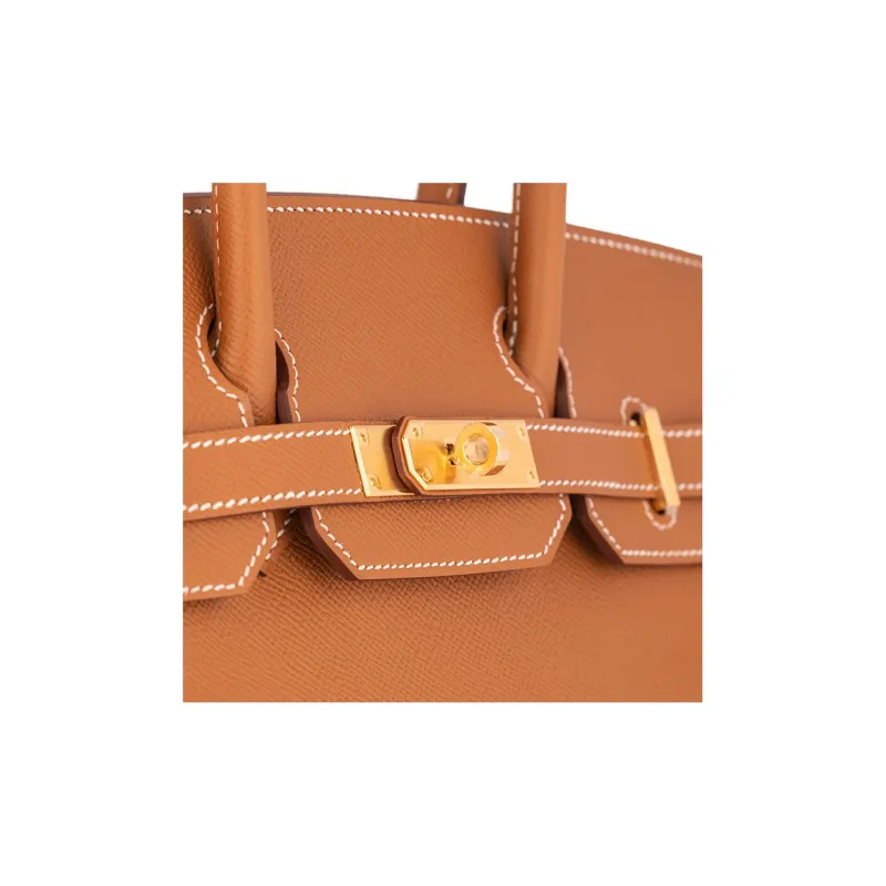 HERMES Birkin Epsom Cow Leather Birkin Bag Handbags Regular Women's 37 Gold Gold Brown-5