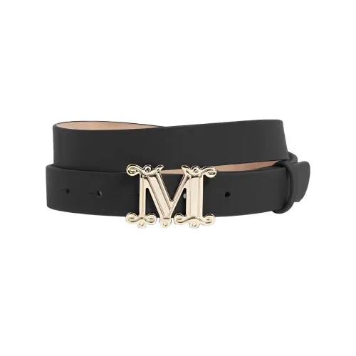MaxMara Leather Belts Unisex Black