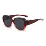 Gradient Red Frame with Black Gray Lens