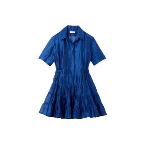 Sandro Short-Sleeved Dresses Women's Dark Blue