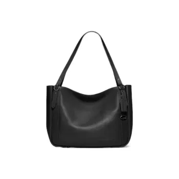 COACH Alana Leather Tote Bag Shopping Bag Shoulder Bags Women's Black