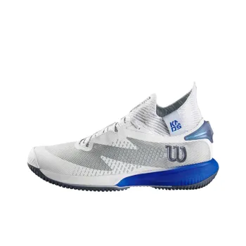 Wilson Kaos Rapide Anti Slip Wear Resistant Mid Top Tennis Shoes Men's White Blue