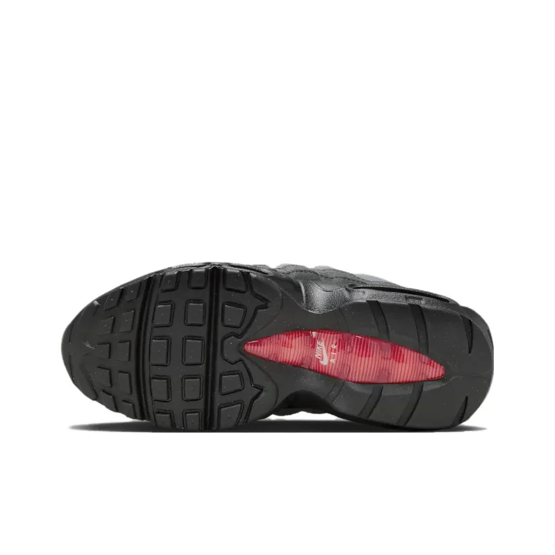 Nike Air Max 95 Cushioning, Wear Resistant Low Top Kids Lifestyle Shoes Black Gray Teenagers-5