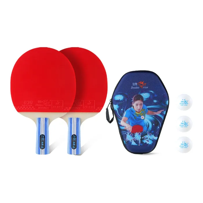 DOUBLEFISH Ping Pong Paddles Unisex All Wood Red-4