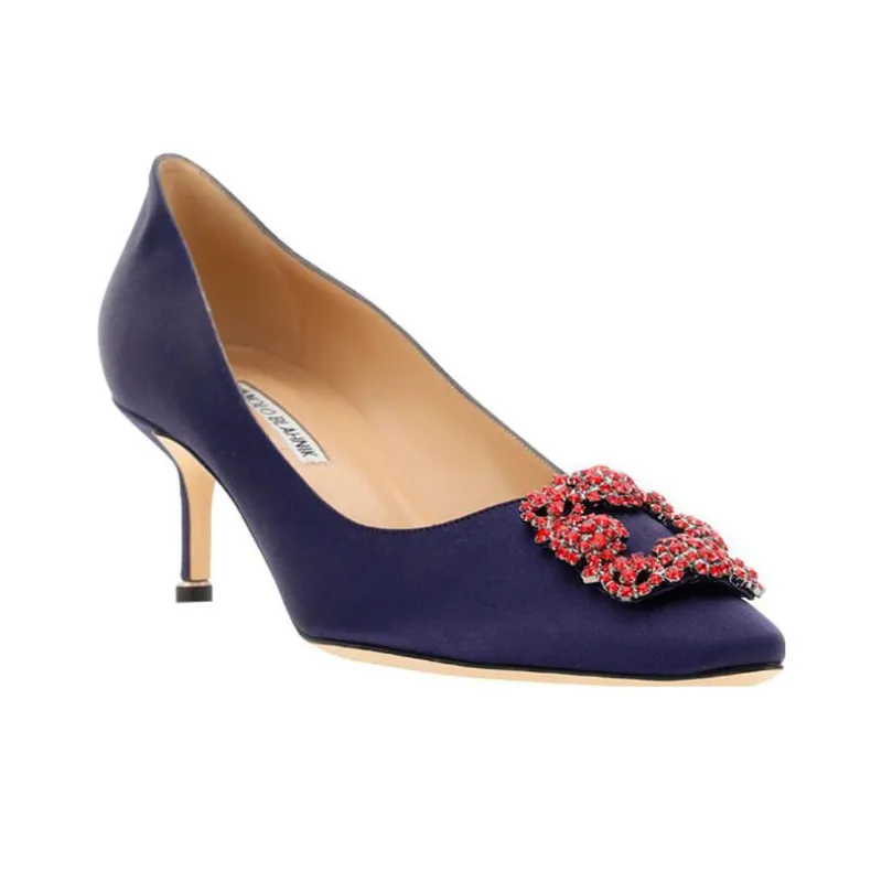 MANOLO BLAHNIK Slim Heel High Heels Women's Purple-2