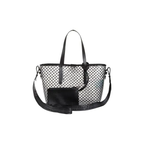 OFF-WHITE Tote Transparent Mesh Black