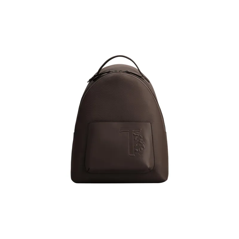 TOD'S Leather Backpack Medium Size Men's Brown-0