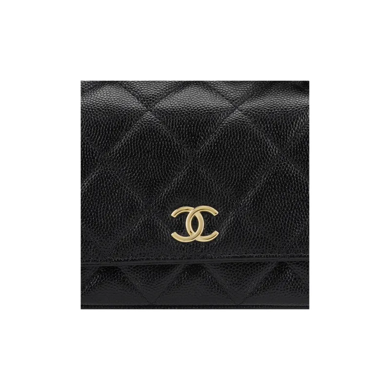 CHANEL Grain Calfskin Crossbody Bag, Shoulder Bag Women's Black-4