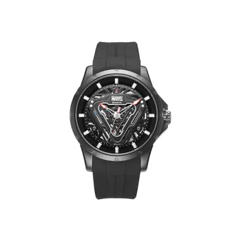 MARVEL Energy Collection Mechanical Movement Stainless Steel Strap Watch Men's Watches Black Dial 6070XIN
