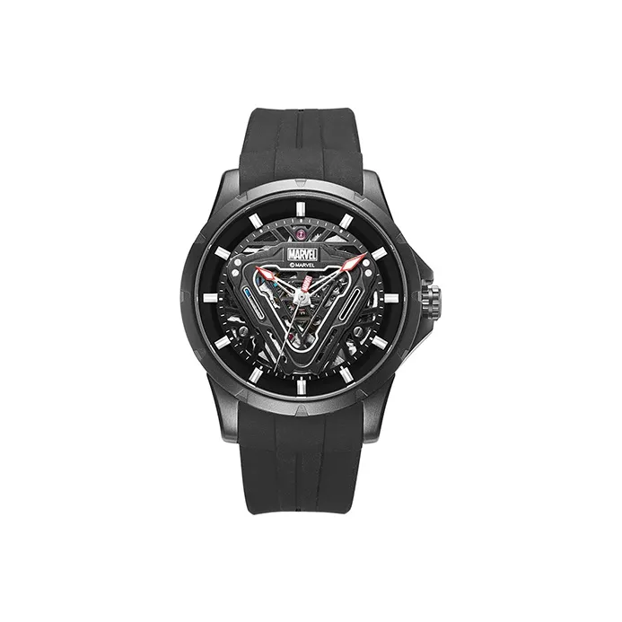 MARVEL Energy Collection Mechanical Movement Stainless Steel Strap Watch Men's Watches Black Dial 6070XIN-0