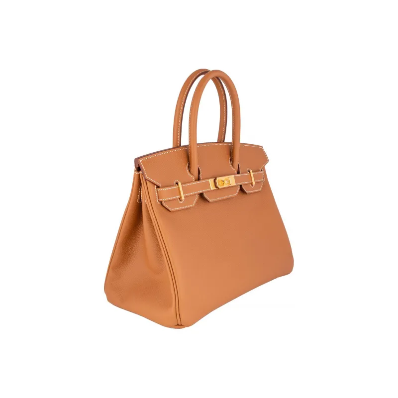 HERMES Birkin Epsom Cow Leather Birkin Bag Handbags Regular Women's 37 Gold Gold Brown-1