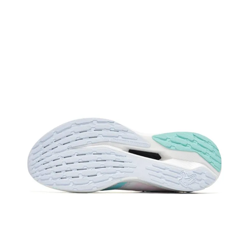 QIAODAN Shadow S Type Anti Slip Wear Resistant Low Top Running Shoes Women's White Pink Blue-5
