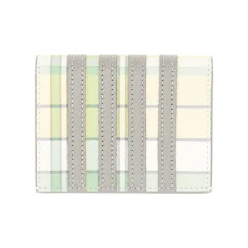 THOM BROWNE Checked Bi Fold Wallet