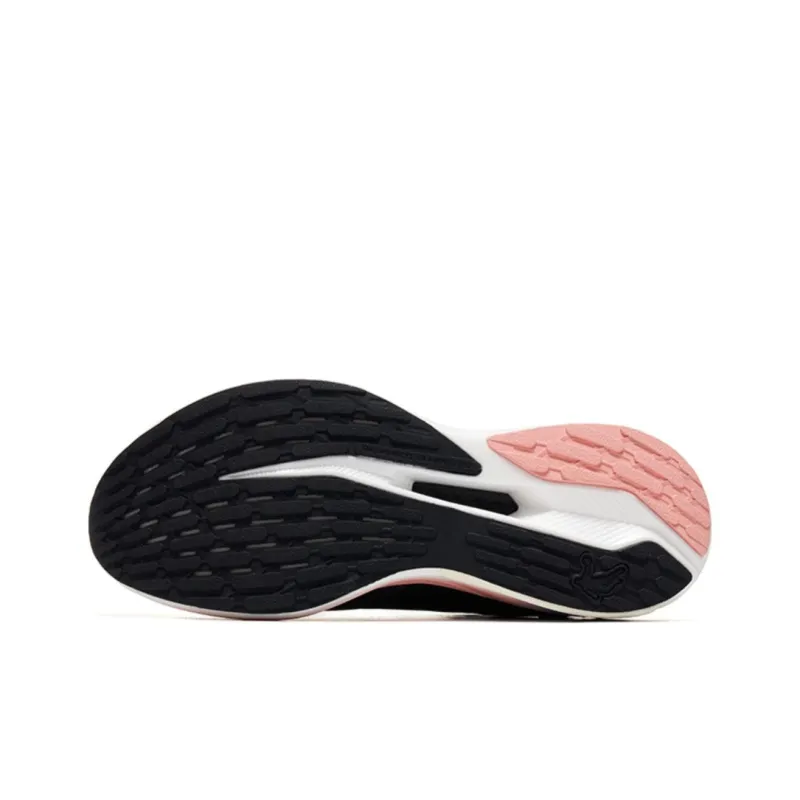 QIAODAN Shadow S Type Slip Resistant Lightweight Rebound Low Top Running Shoes Women's Black Pink Purple-5