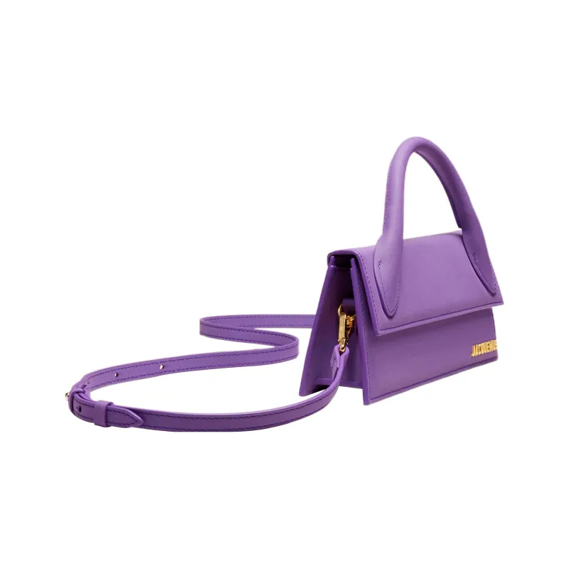 Jacquemus Cow Leather Shoulder Bag Crossbody Bag Handbag Women's Purple-1