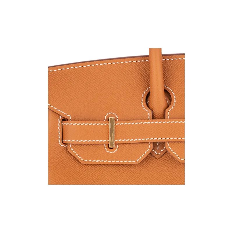 HERMES Birkin Epsom Cow Leather Birkin Bag Handbags Regular Women's 37 Gold Gold Brown-7