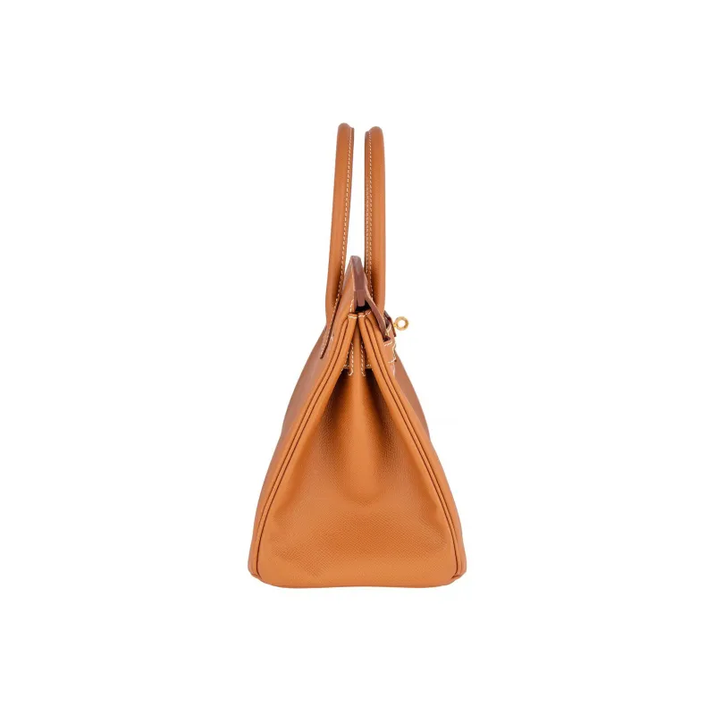 HERMES Birkin Epsom Cow Leather Birkin Bag Handbags Regular Women's 37 Gold Gold Brown-2