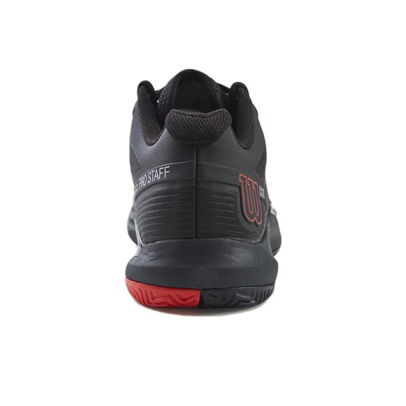 Wilson Rush Pro 3.5 Stable Collection Shock Absorbers Low Top Tennis Shoes Unisex Black Red-3