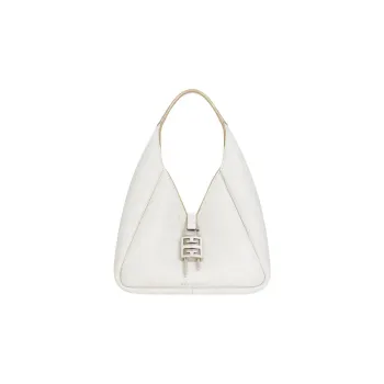 GIVENCHY G Hobo Calfskin One Shoulder Handbag Mini Women's Ivory White