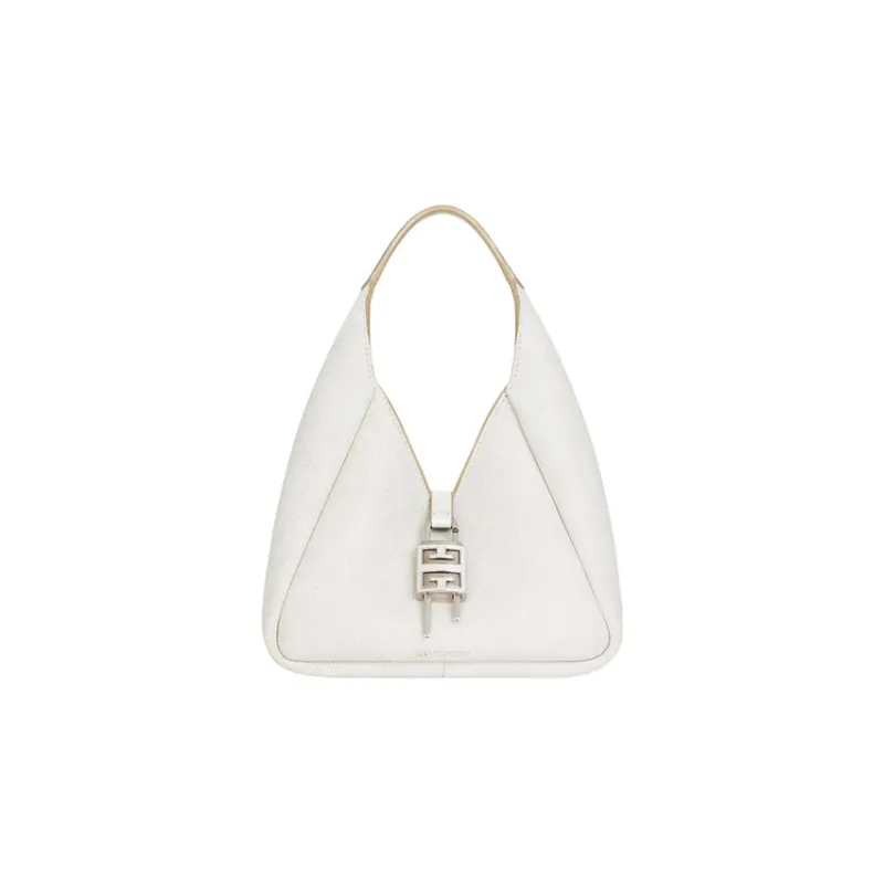GIVENCHY G Hobo Calfskin One Shoulder Handbag Mini Women's Ivory White-0