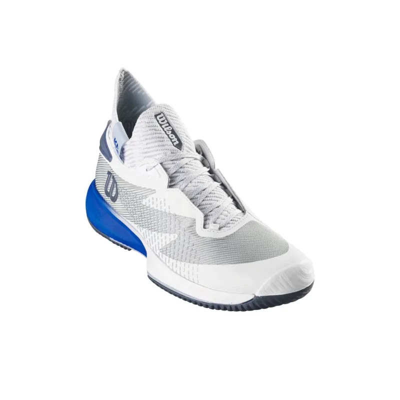 Wilson Kaos Rapide Anti Slip Wear Resistant Mid Top Tennis Shoes Men's White Blue-1