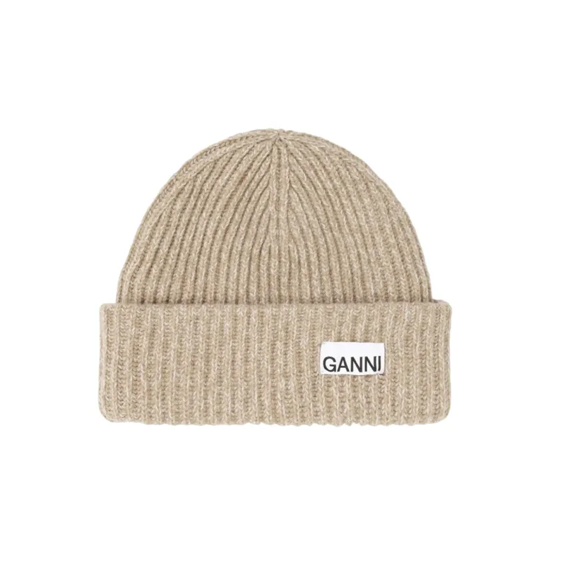 GANNI Beanies Women's Beige-0