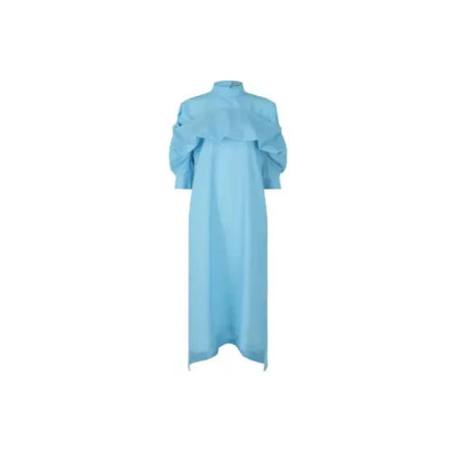 ISSEY MIYAKE Long-Sleeved Dresses Women's Light Blue