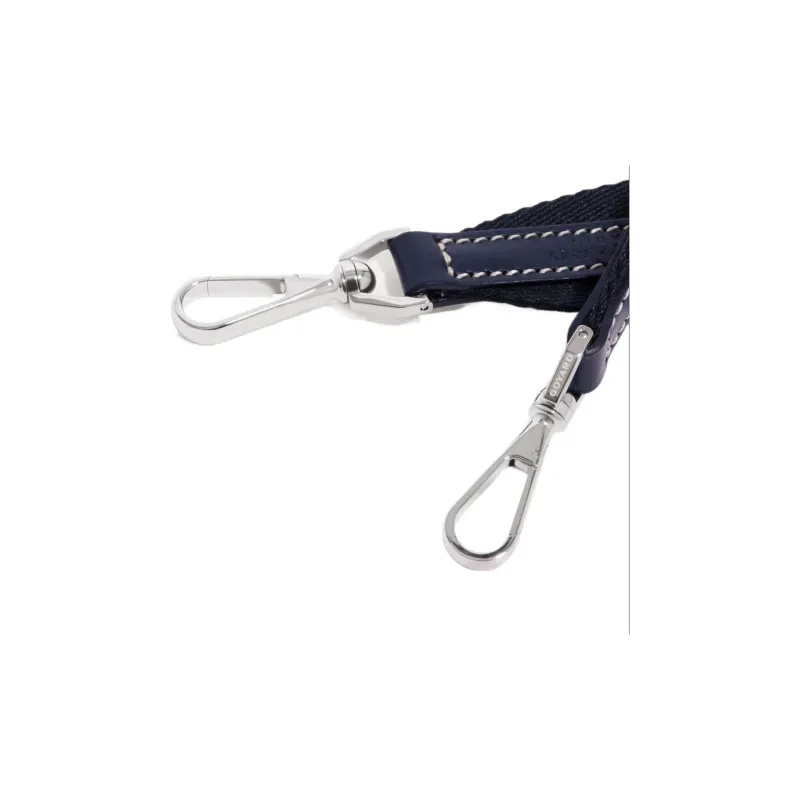 GOYARD Polyester Cotton Blend With Clamecy Cow Leather Bag Strap Unisex Marine Blue-3