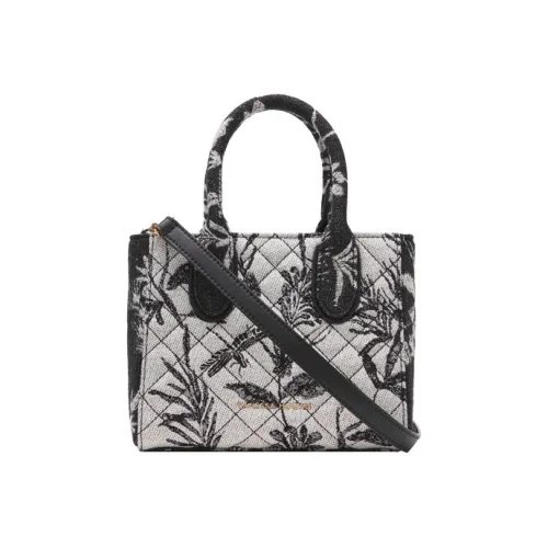 VANESSA HOGAN Fabric Tote Shoulder Bag Crossbody Bag Handbag Medium Size Women's Black