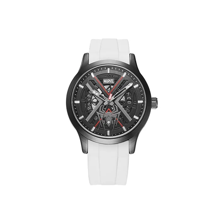 MARVEL Hero Collection Mechanical Movement Silicone Strap Watch Men's Watches Black Dial 6071XIN-2