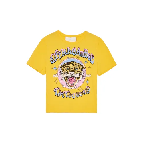 Ed Hardy Crop Top Women's Mango Mojito Yellow