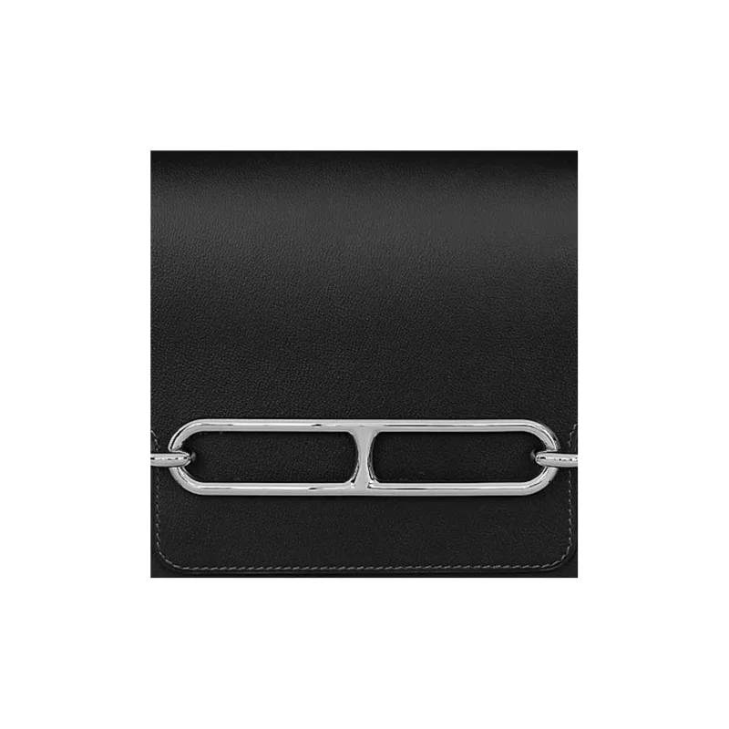 HERMES Roulis Calfskin Pig Nose Bag Shoulder Bag Crossbody Bag Women's 89 Noir Black-4