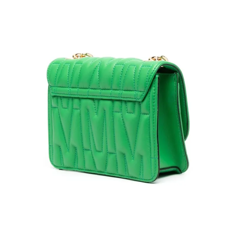 MOSCHINO Sheepskin Crossbody Bag Shoulder Bag Women's Green-3