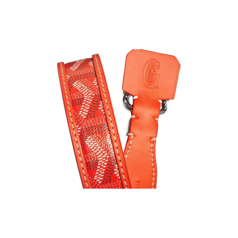 GOYARD Goyardine Canvas With Clamecy Cow Leather Dog's Teeth Collar Bag Accessory Unisex Orange-1