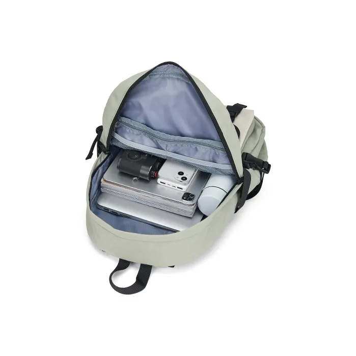 KEYSTREET Fabric Travel Bags Backpack Regular Unisex Ecru/Black/Light Green/Blue-15