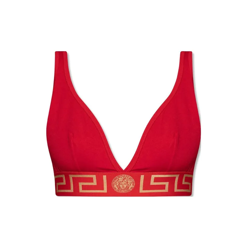 VERSACE Greca Border Bralette 'Red'-0