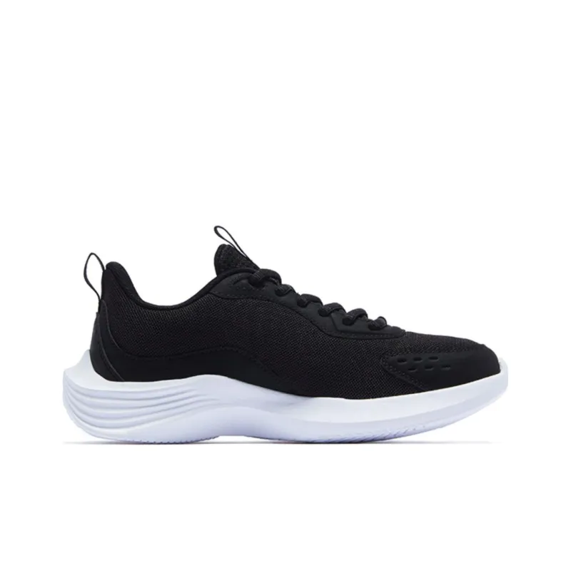 QIAODAN Slip Resistant Lightweight Rebound Low Top Running Shoes Women's Black Pink Blue-1