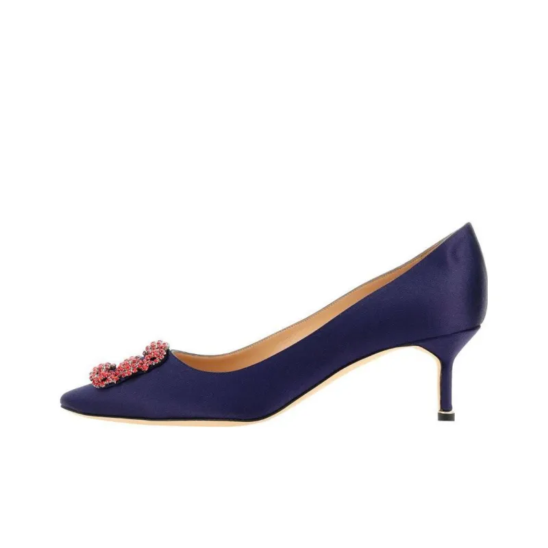 MANOLO BLAHNIK Slim Heel High Heels Women's Purple-0